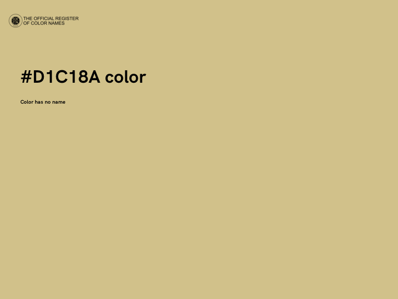 #D1C18A color image