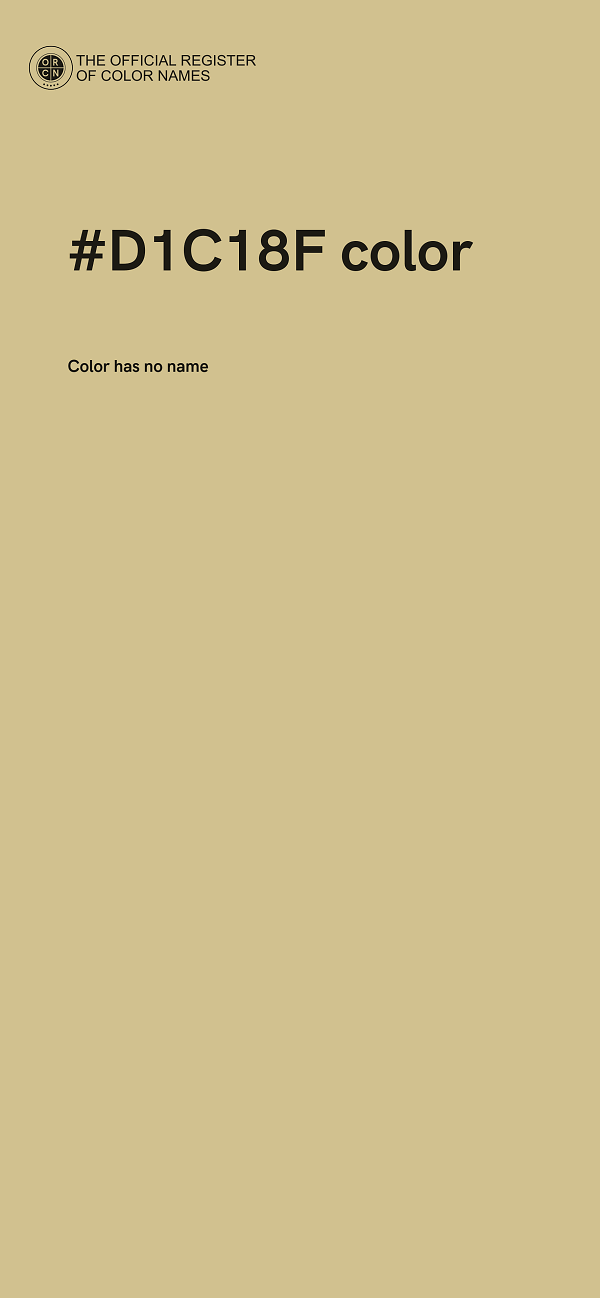 #D1C18F color image