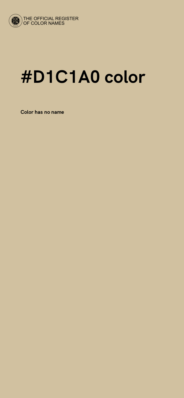 #D1C1A0 color image