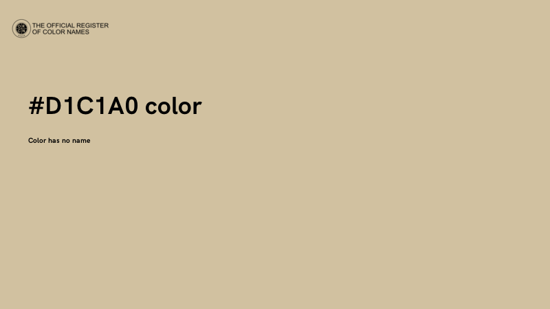 #D1C1A0 color image