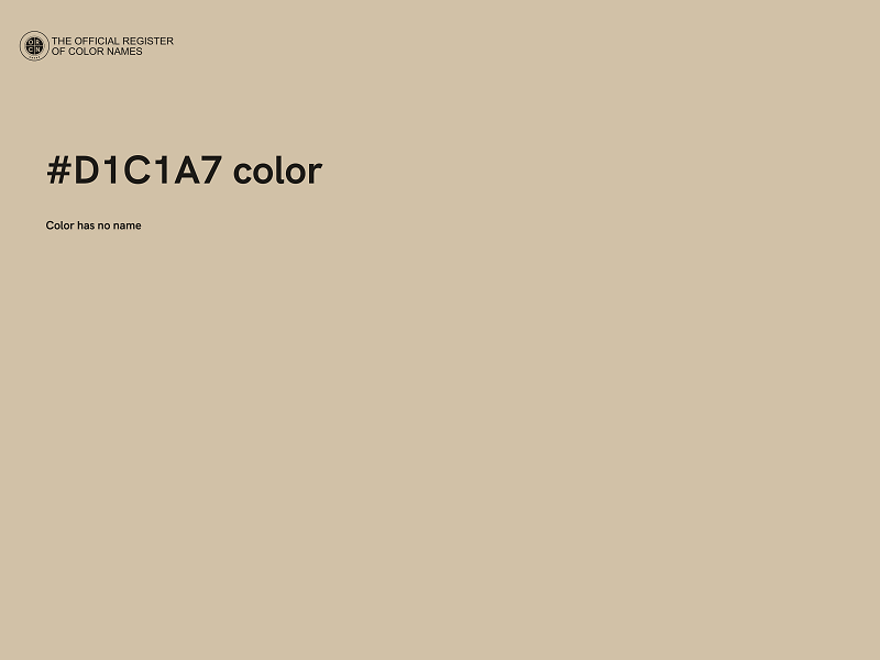 #D1C1A7 color image