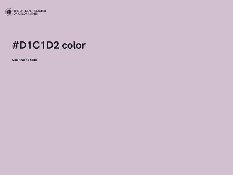 #D1C1D2 color image