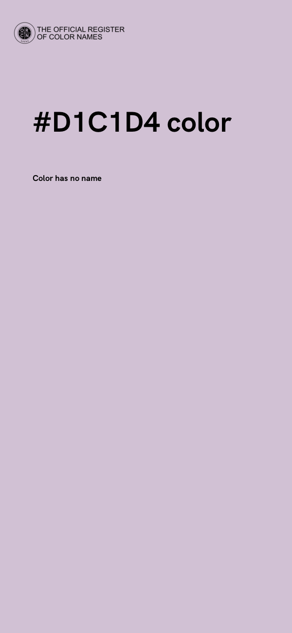 #D1C1D4 color image