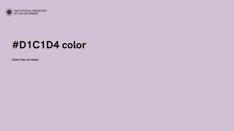 #D1C1D4 color image