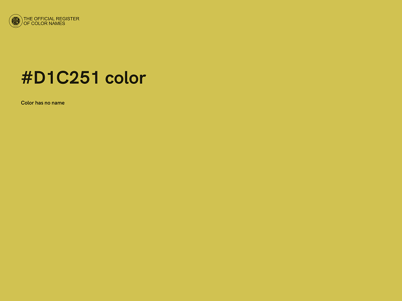 #D1C251 color image