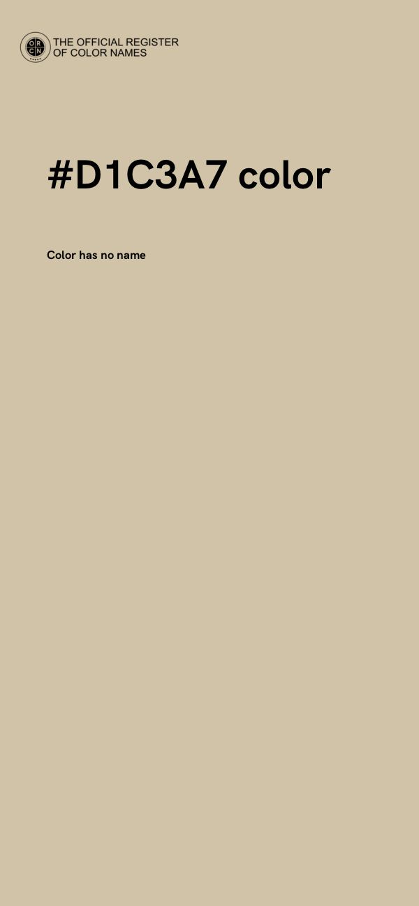 #D1C3A7 color image