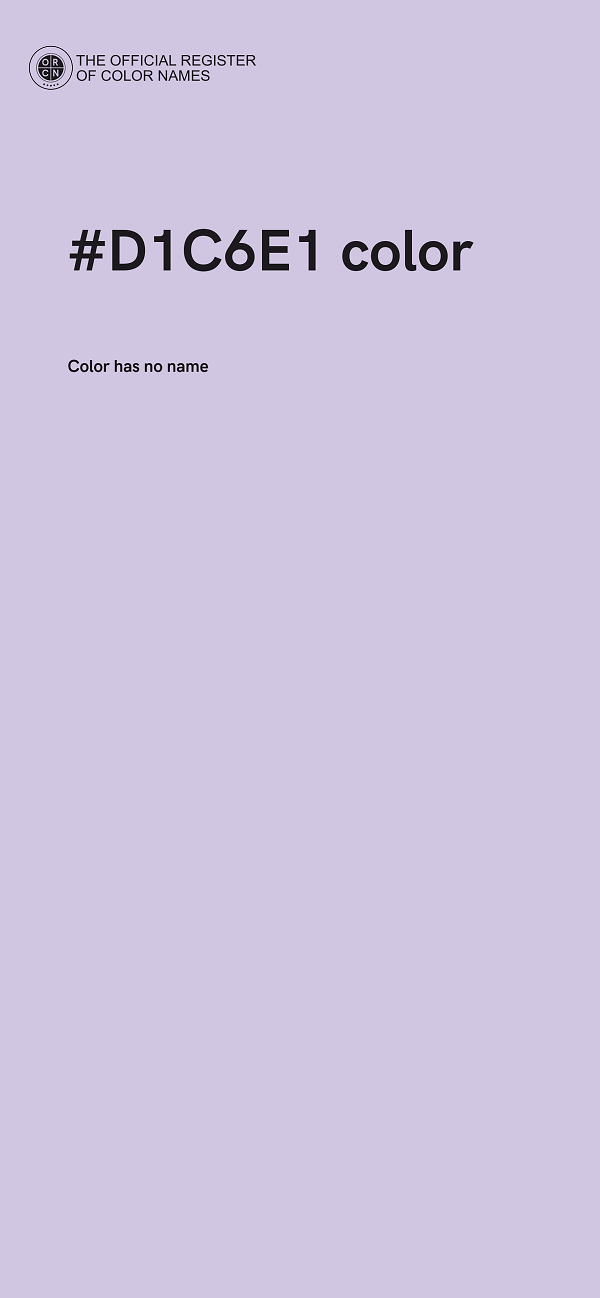#D1C6E1 color image