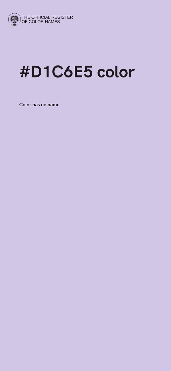 #D1C6E5 color image