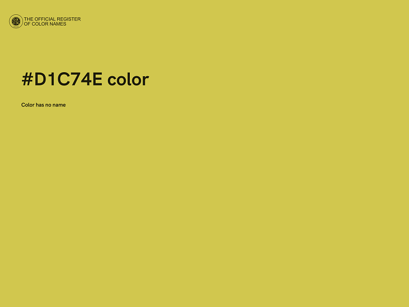 #D1C74E color image