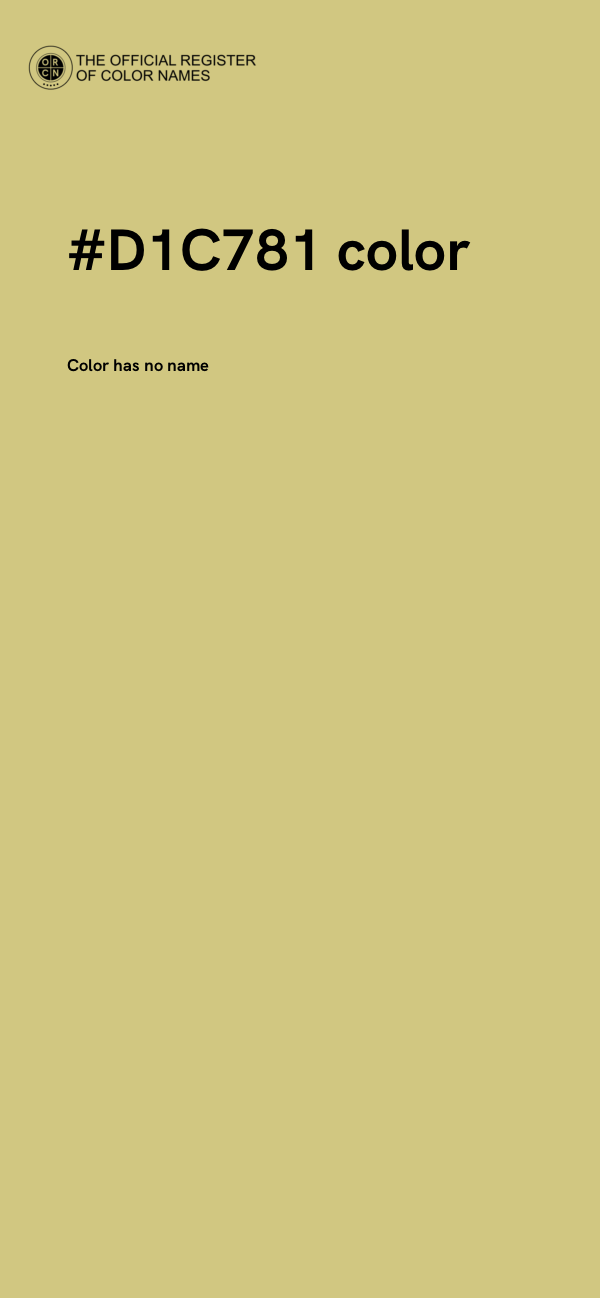 #D1C781 color image