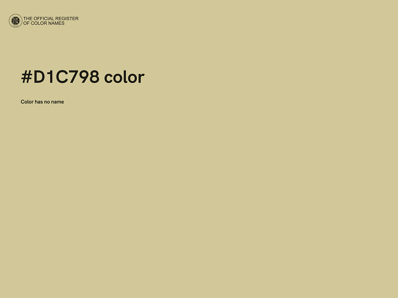 #D1C798 color image