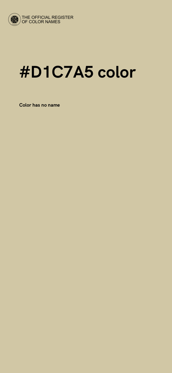 #D1C7A5 color image