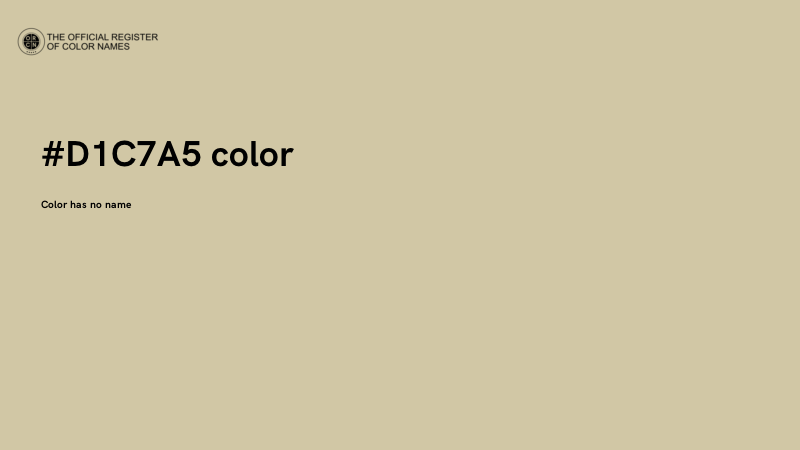 #D1C7A5 color image