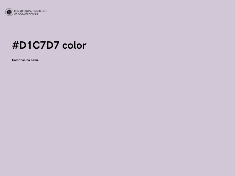 #D1C7D7 color image