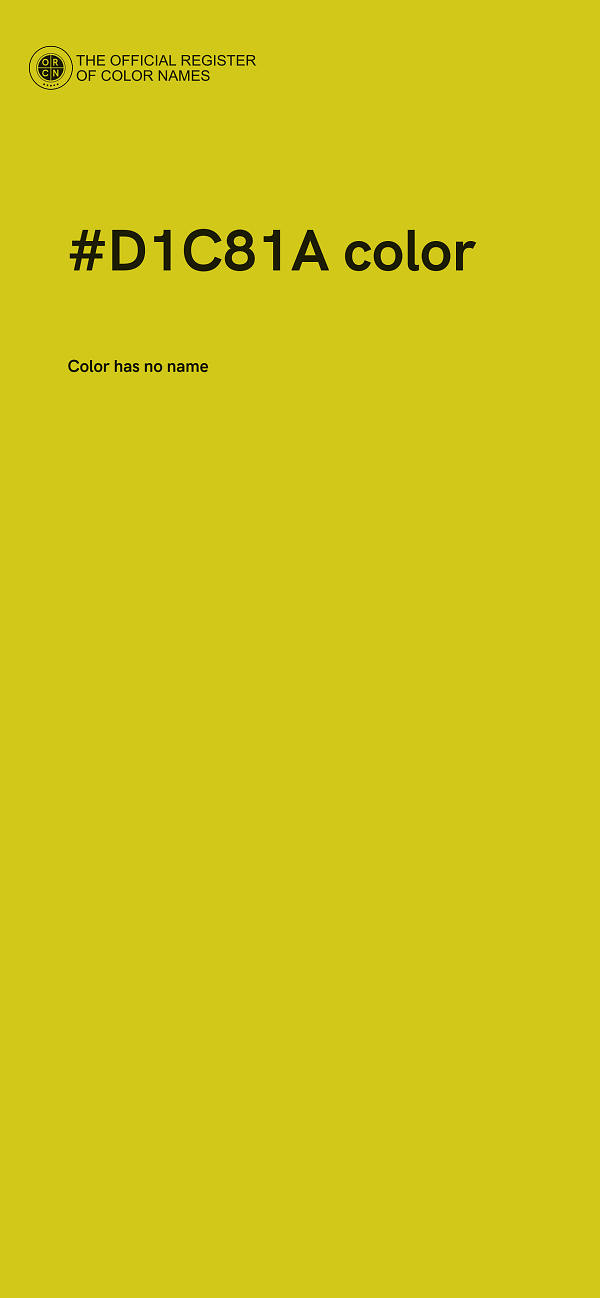 #D1C81A color image
