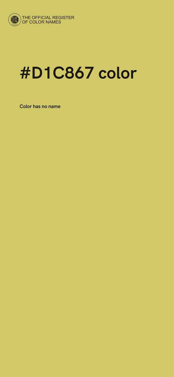 #D1C867 color image