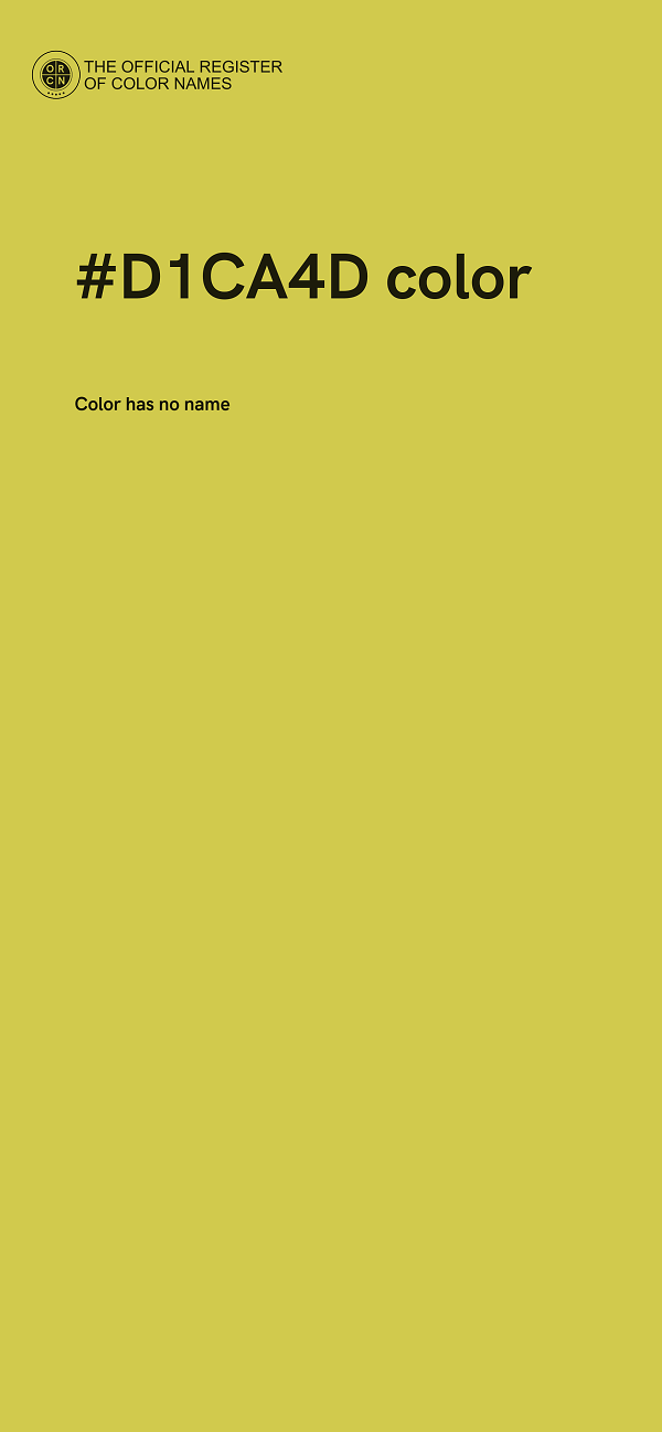 #D1CA4D color image