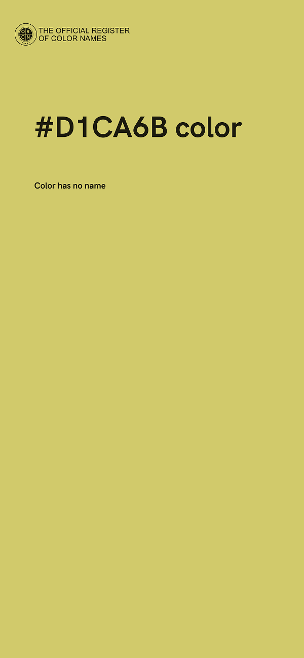 #D1CA6B color image