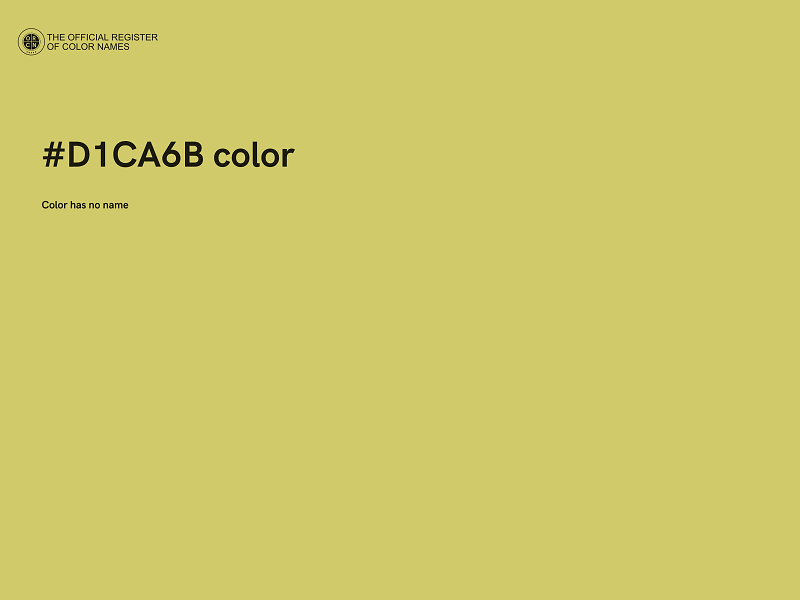#D1CA6B color image