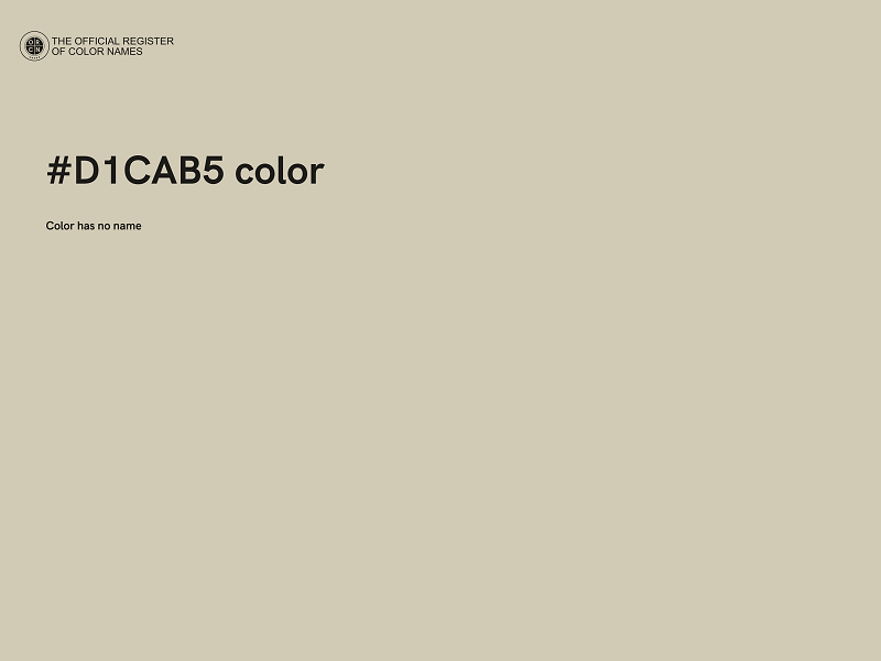 #D1CAB5 color image