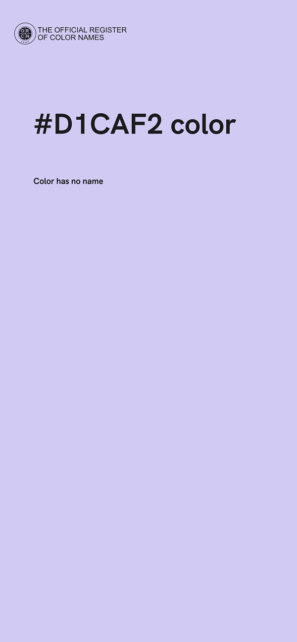 #D1CAF2 color image