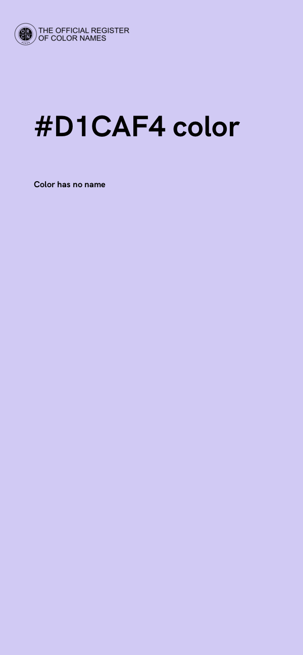 #D1CAF4 color image