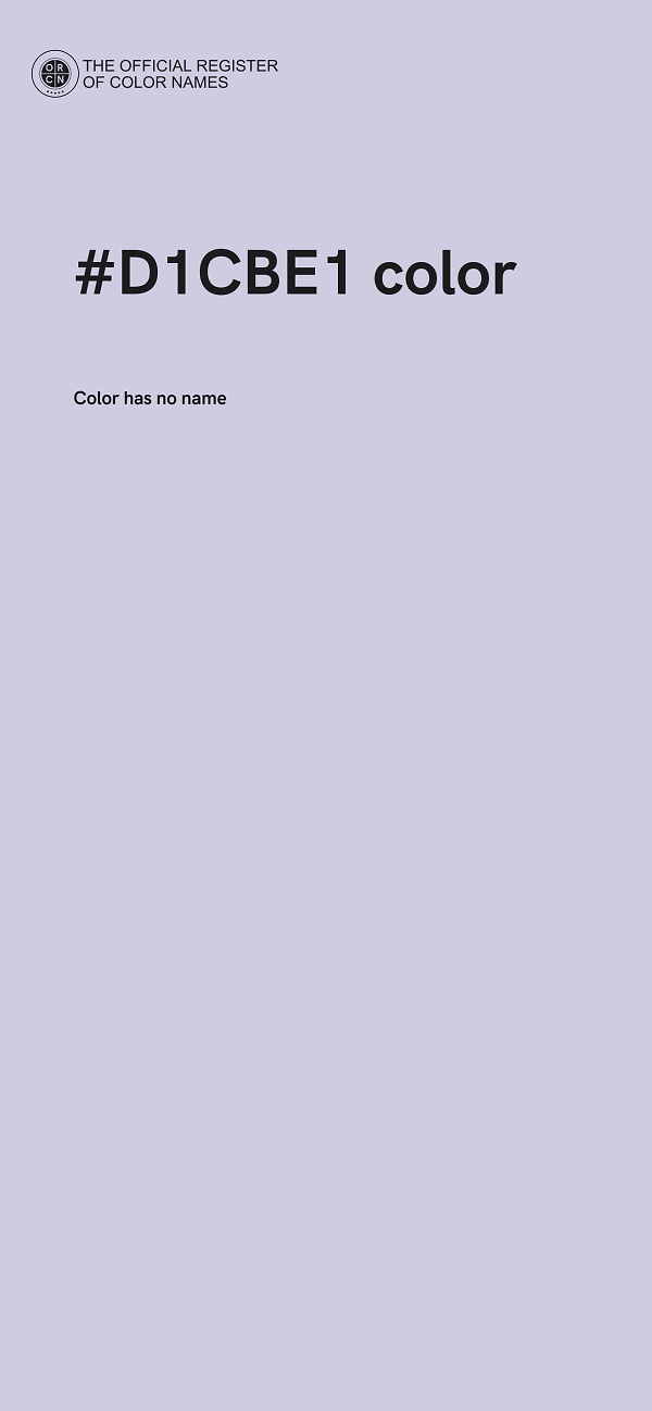 #D1CBE1 color image