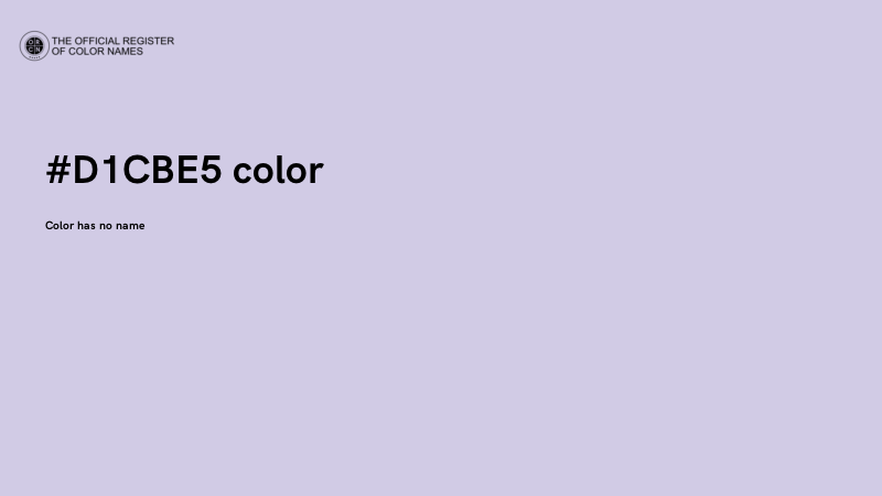 #D1CBE5 color image