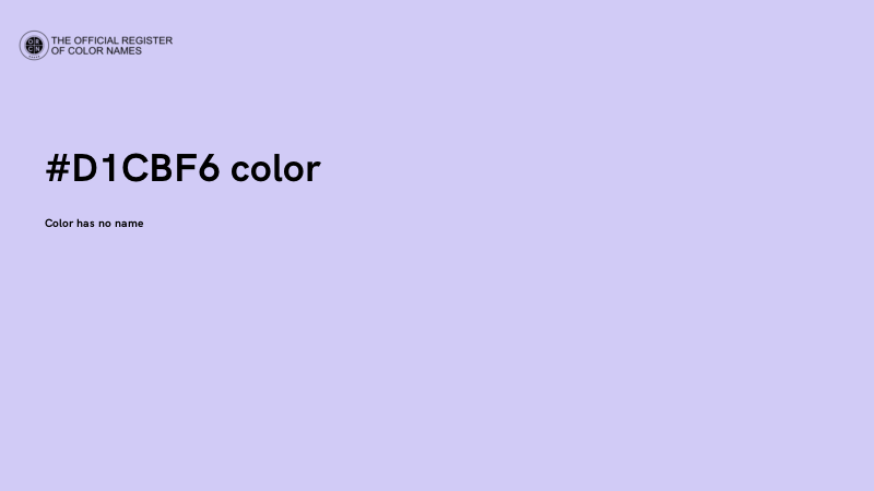#D1CBF6 color image