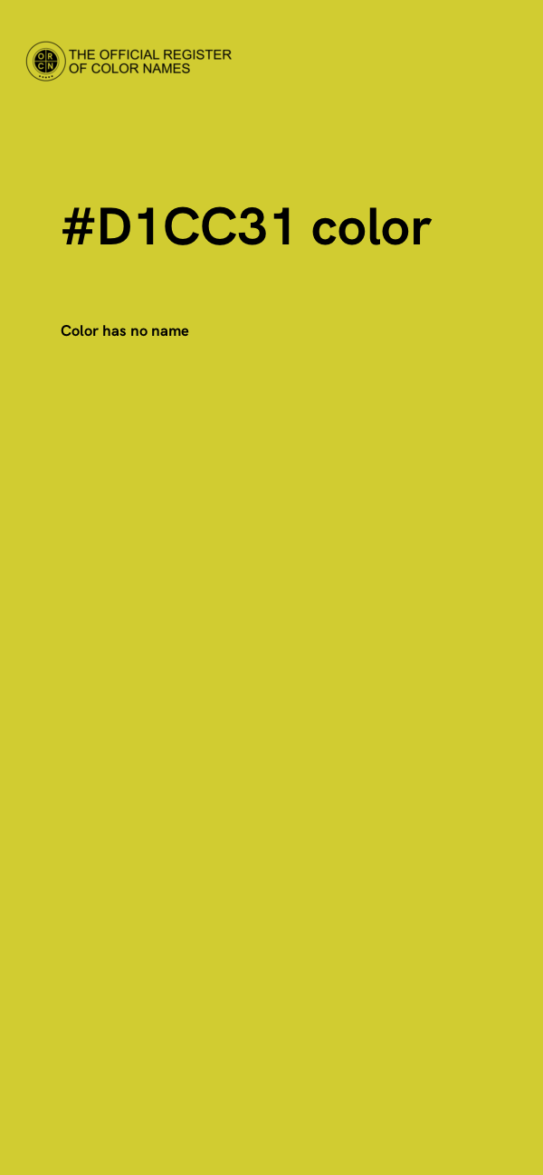 #D1CC31 color image