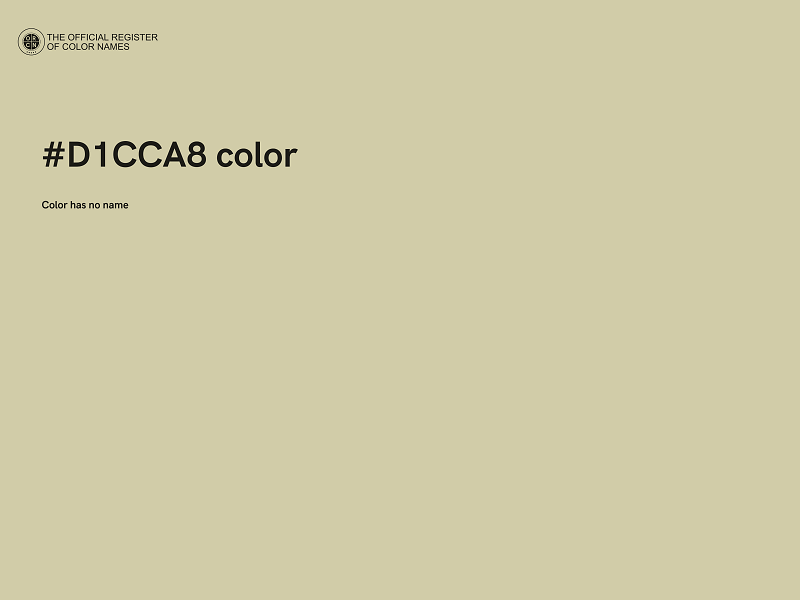 #D1CCA8 color image