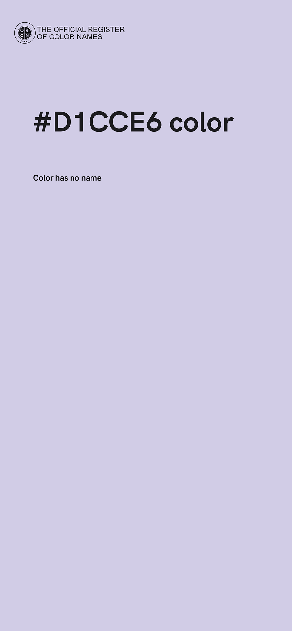 #D1CCE6 color image
