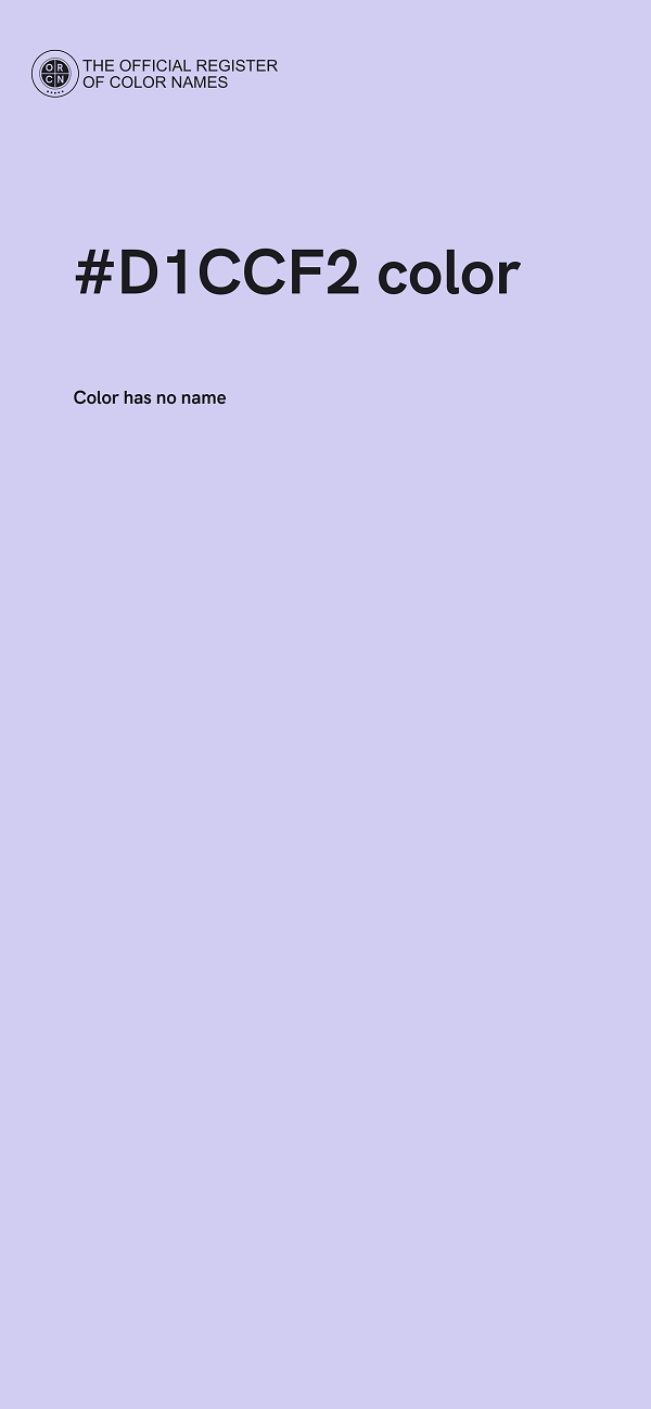 #D1CCF2 color image