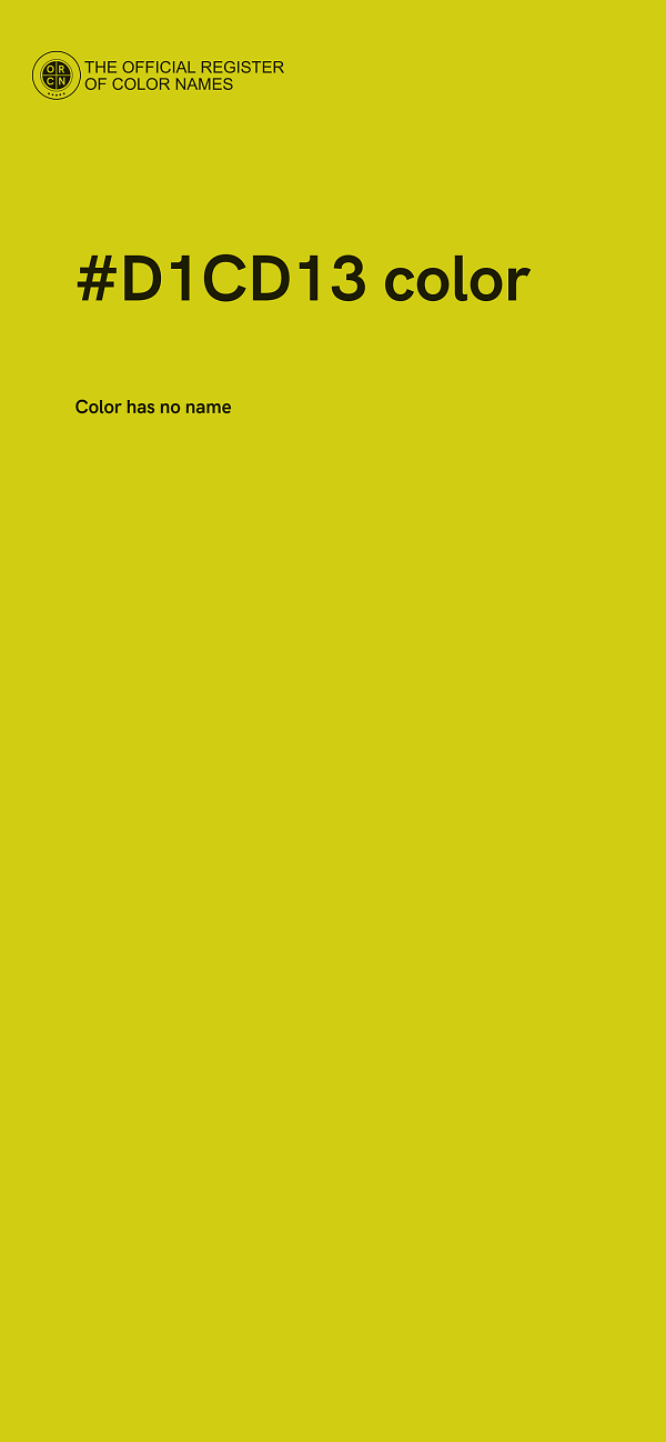 #D1CD13 color image