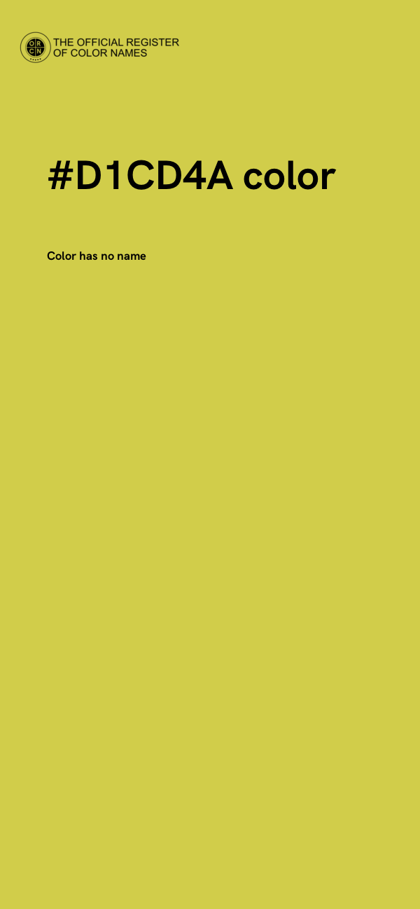 #D1CD4A color image