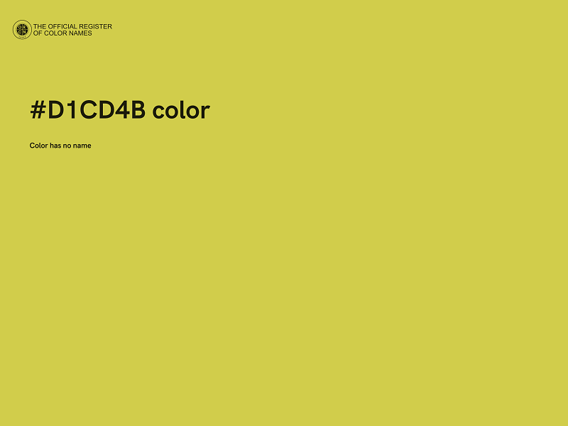 #D1CD4B color image