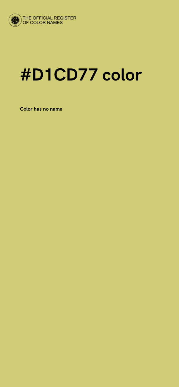 #D1CD77 color image