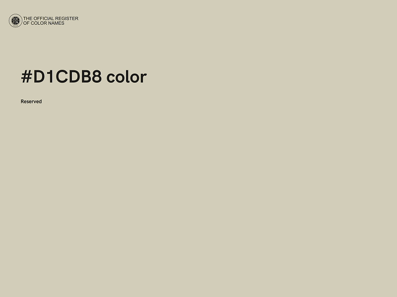 #D1CDB8 color image