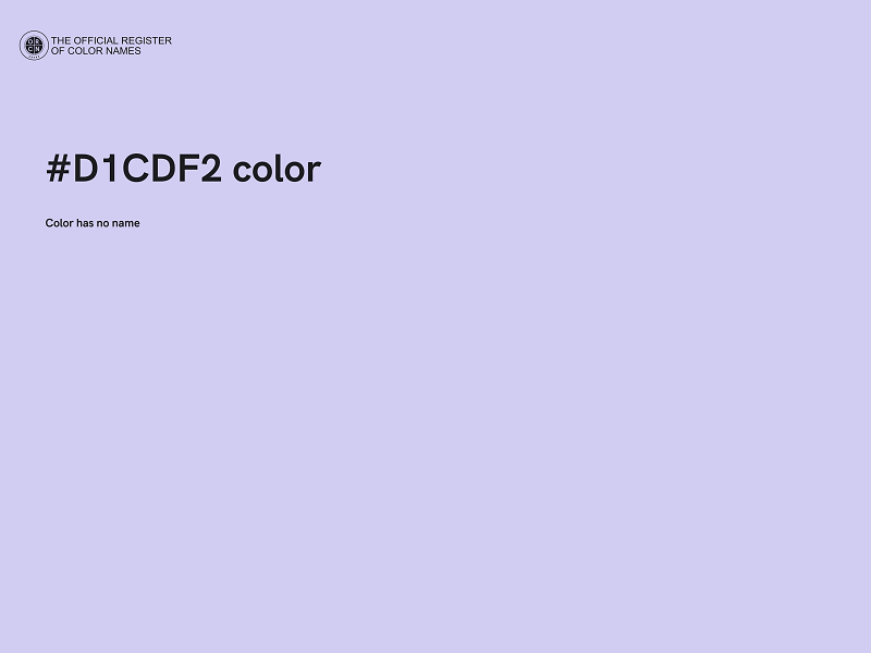 #D1CDF2 color image