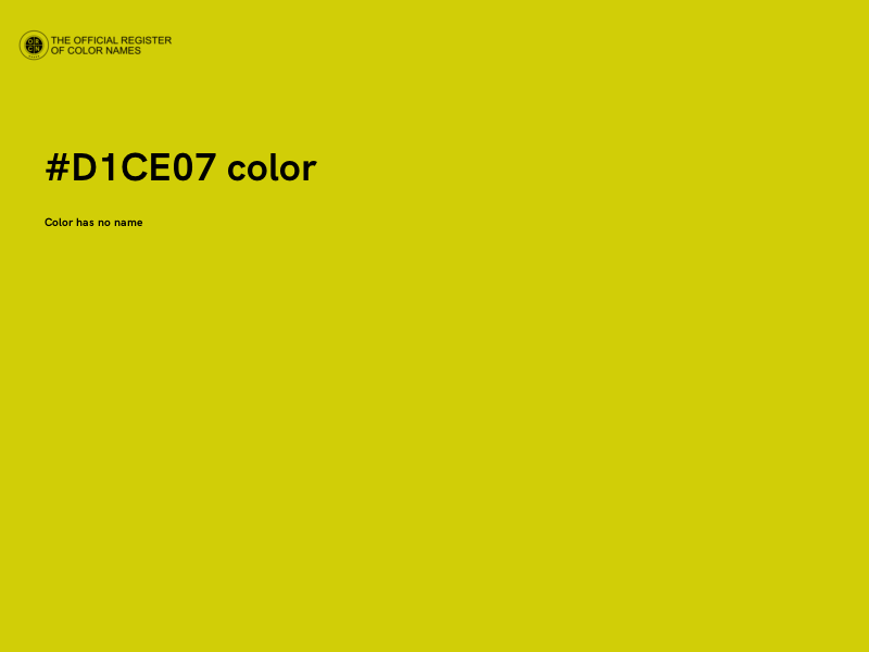 #D1CE07 color image