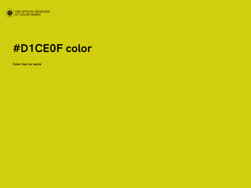 #D1CE0F color image