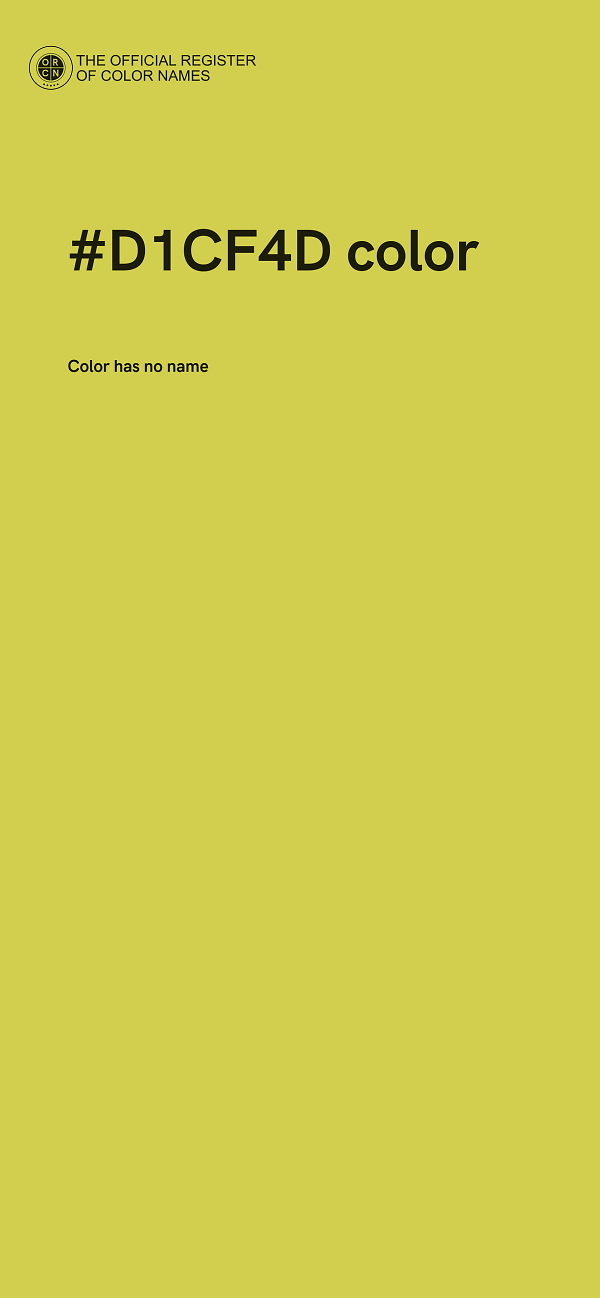 #D1CF4D color image