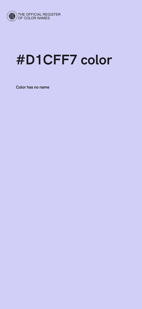 #D1CFF7 color image