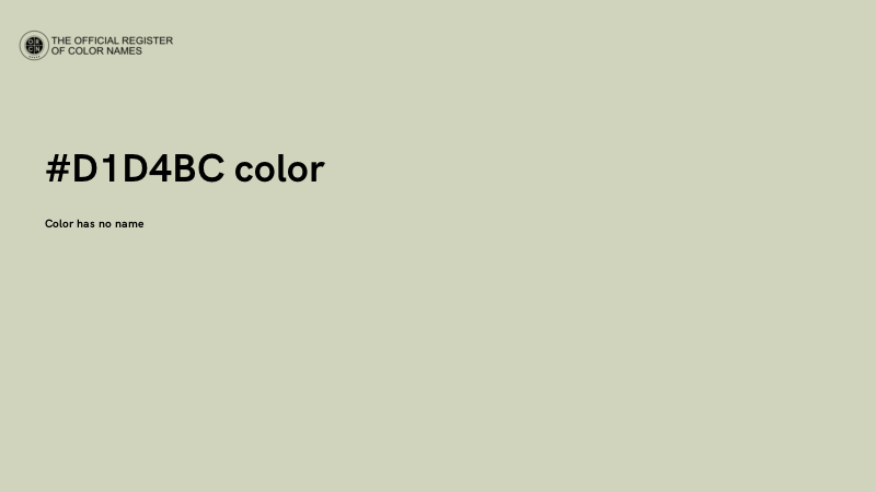 #D1D4BC color image