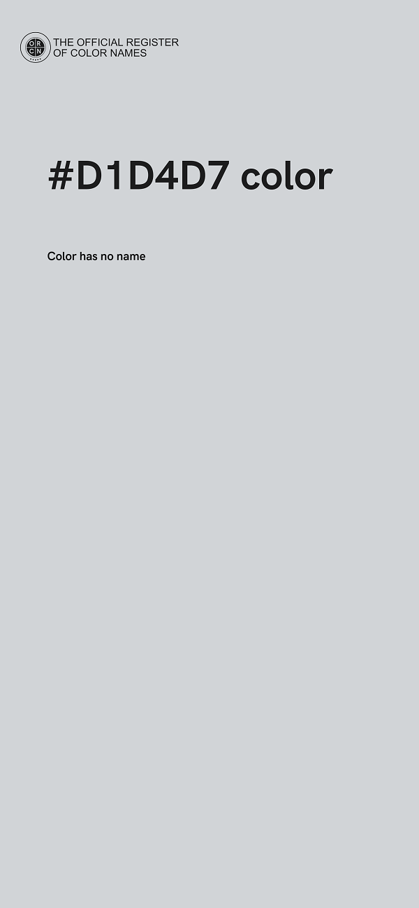 #D1D4D7 color image