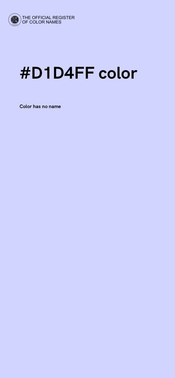 #D1D4FF color image