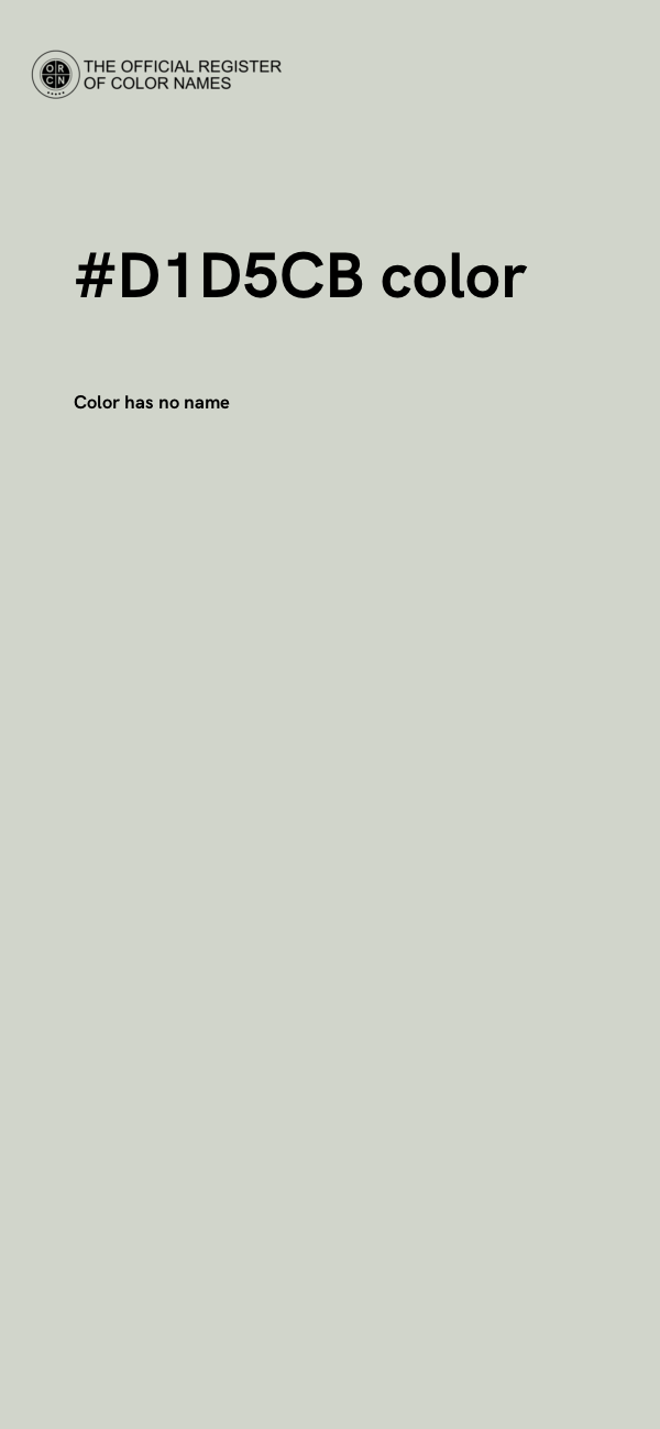 #D1D5CB color image