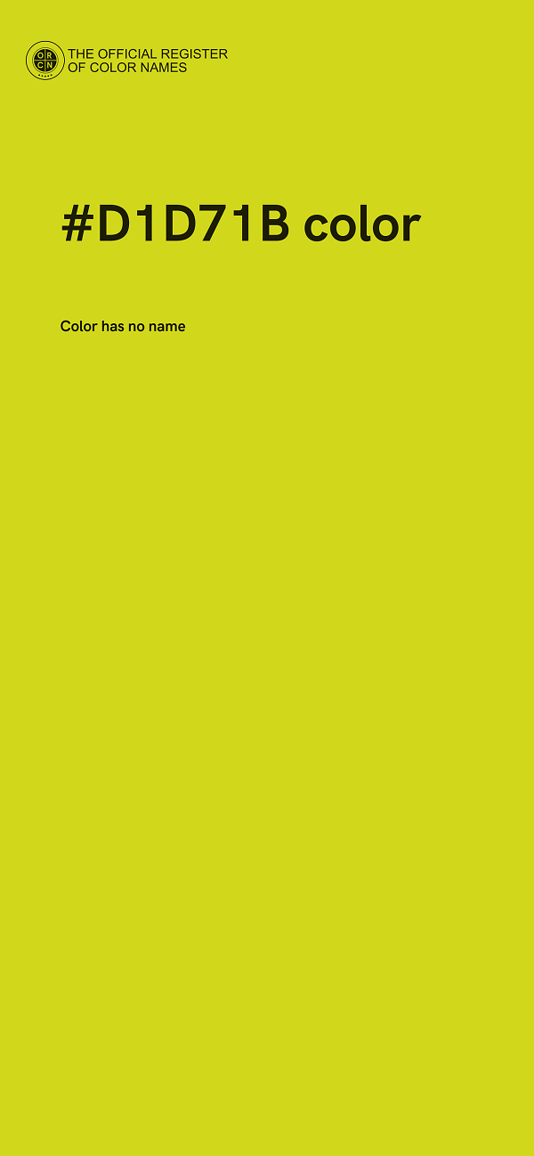 #D1D71B color image