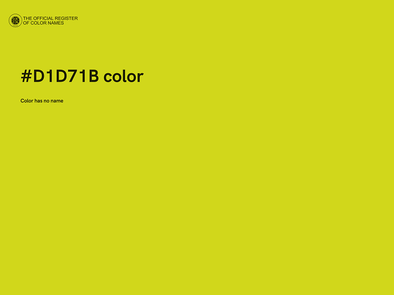 #D1D71B color image