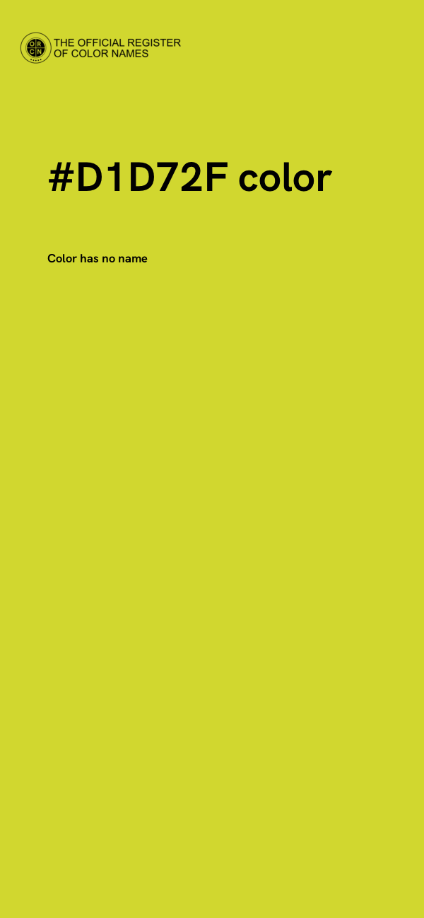 #D1D72F color image